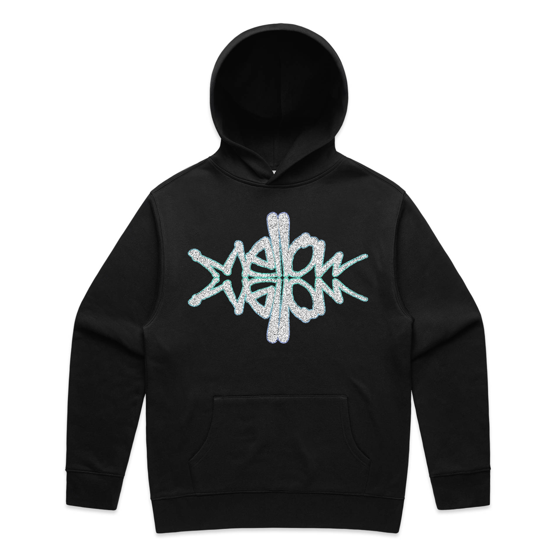 Flake Rhinestone Hoodie (Teal)