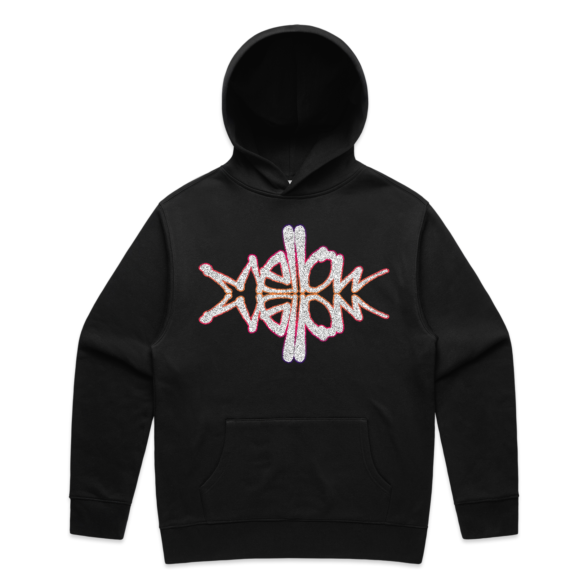 Flake Rhinestone Hoodie (Orange)