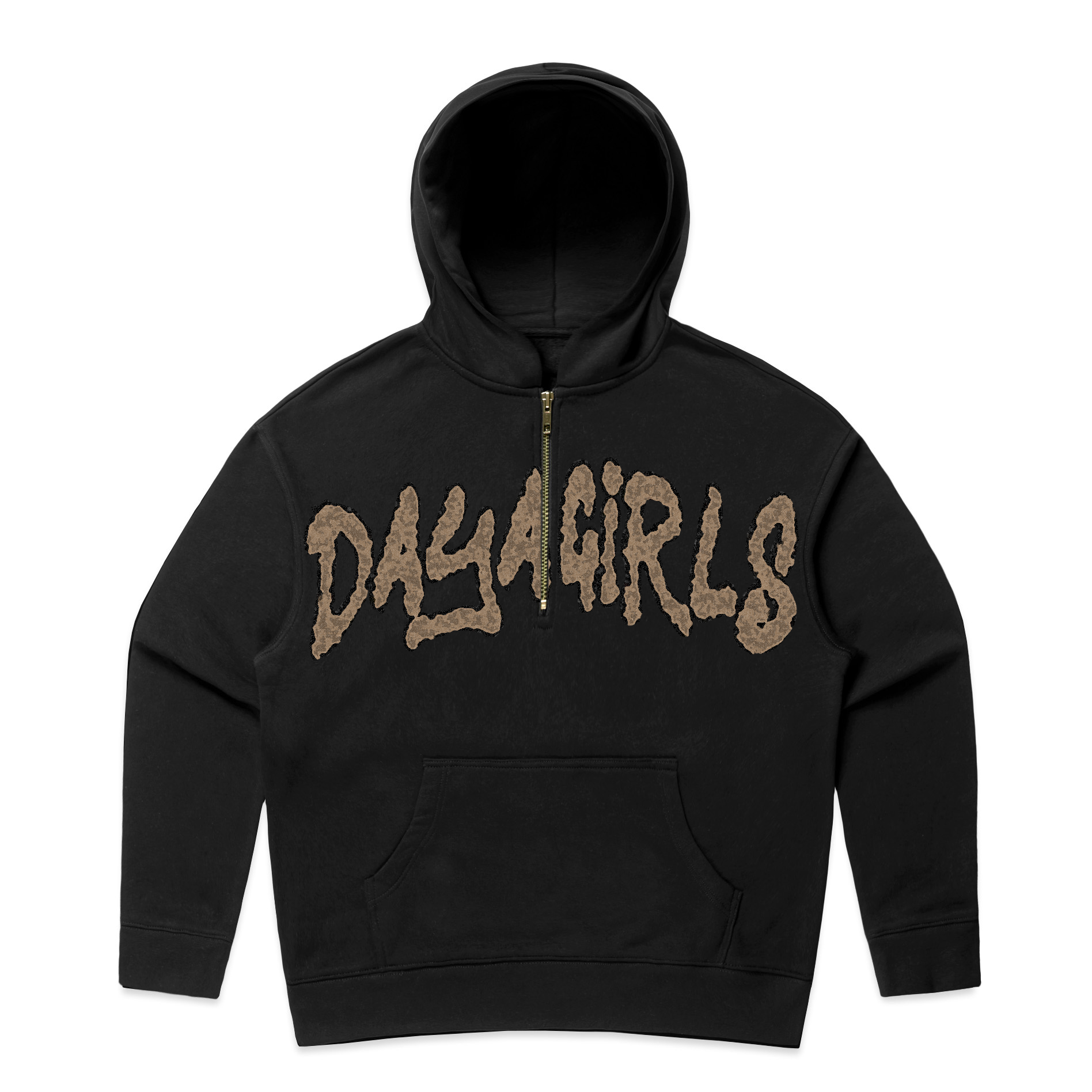 Daya Girls Half-Zip Hoodie (Brown)