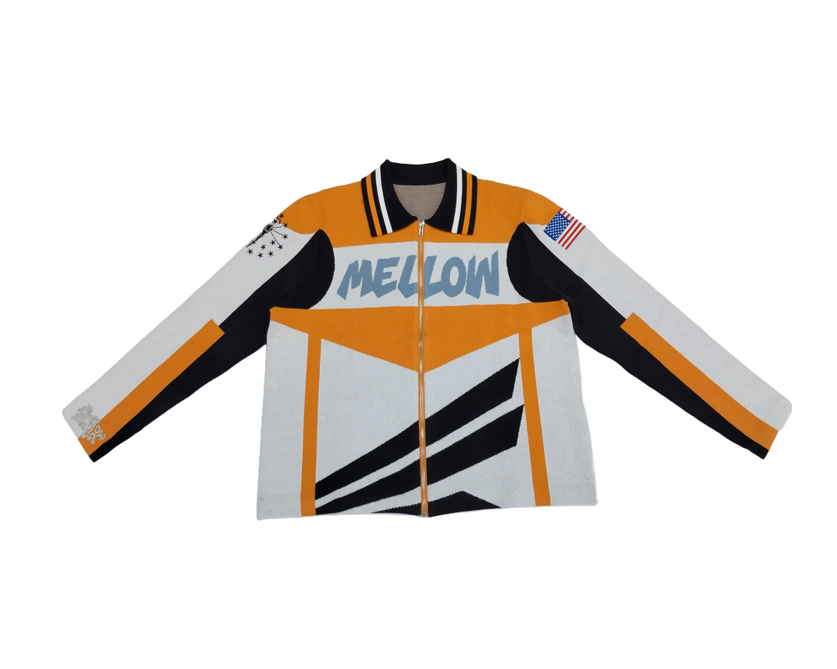Mellow Sport Knit Zip-Up (Tangerine) *PREORDER*