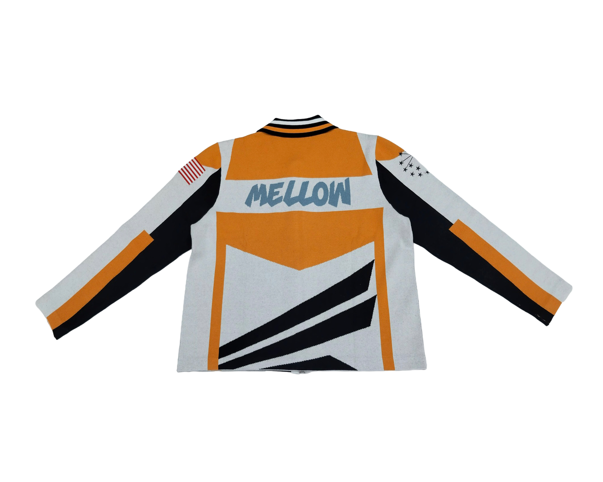 Mellow Sport Knit Zip-Up (Tangerine) *PREORDER*