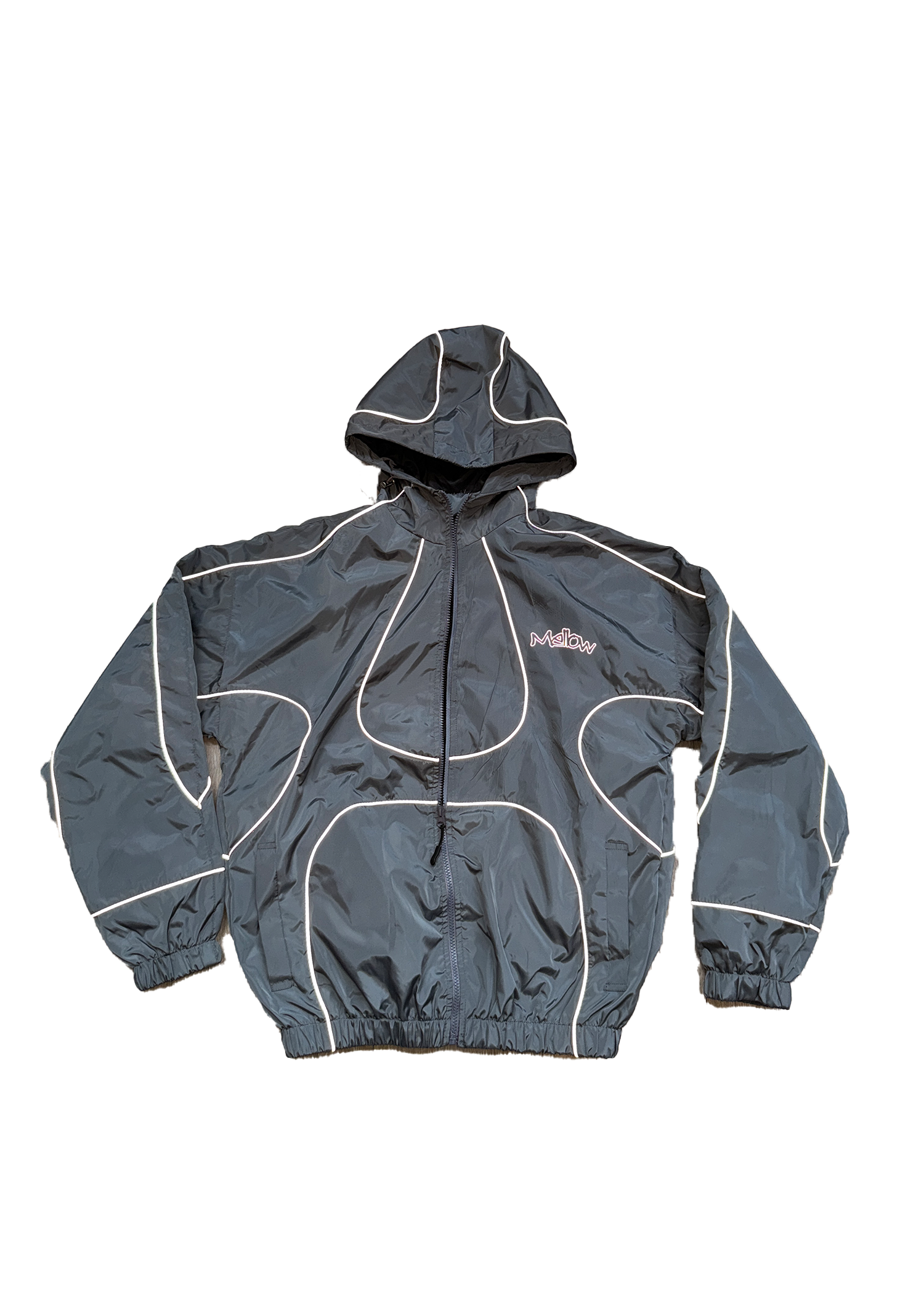 Mellow Poppin Windbreaker Jacket (Grey)