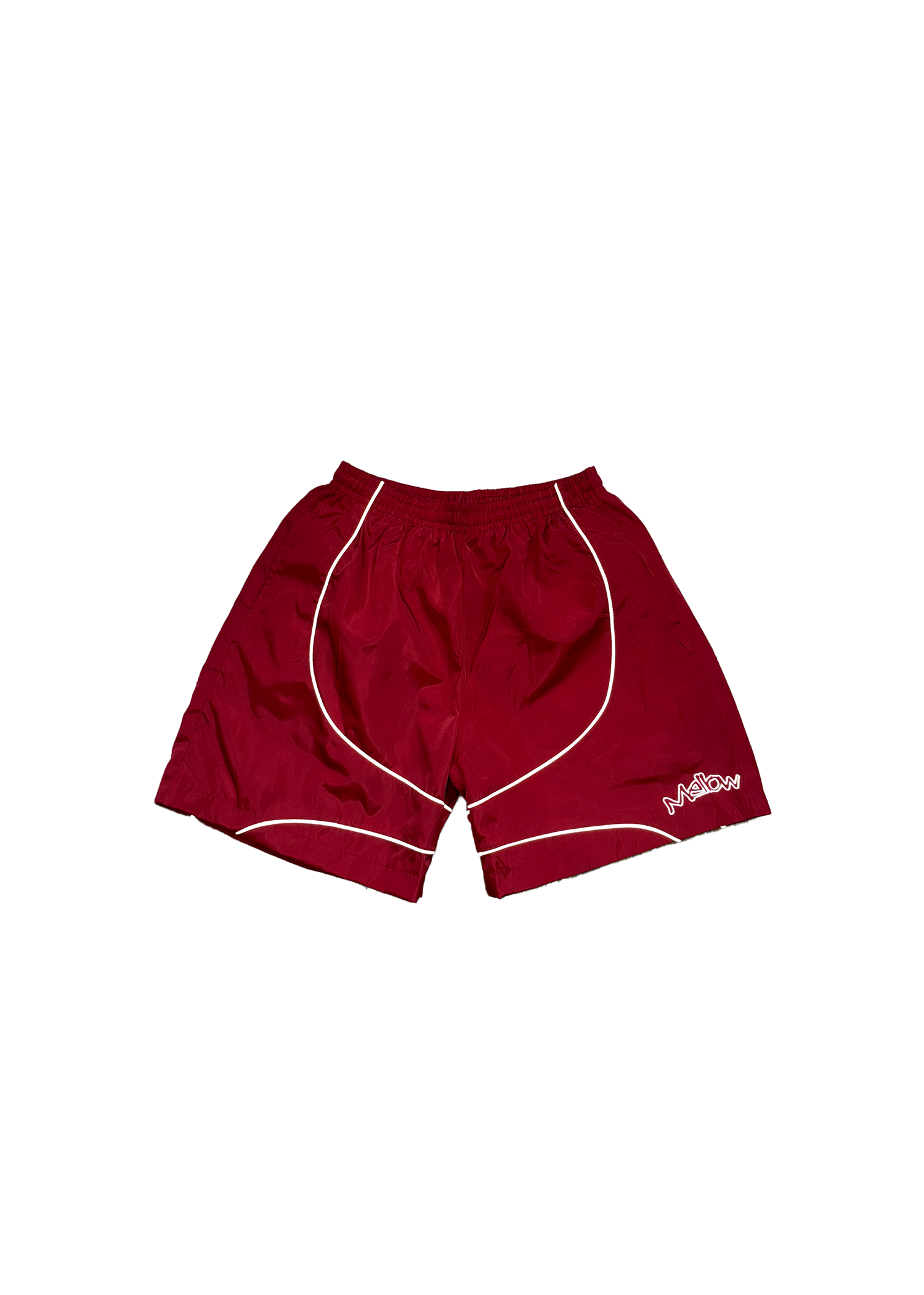 Mellow Poppin Windbreaker Shorts (Red)